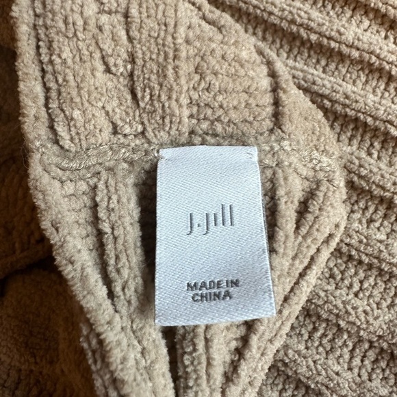 J.Jill infinity scarf cable knit one size tan beige Academia - Picture 4 of 5